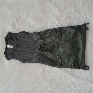 Justice Khaki Green Sleeveless Pullover Cargo Dress Girls Size 10